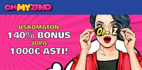 OhMyZinolta ensitalletuksella 140 % bonus jopa 1 000 € asti