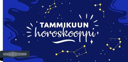 tammikuun horoskooppi sinisella taustalla